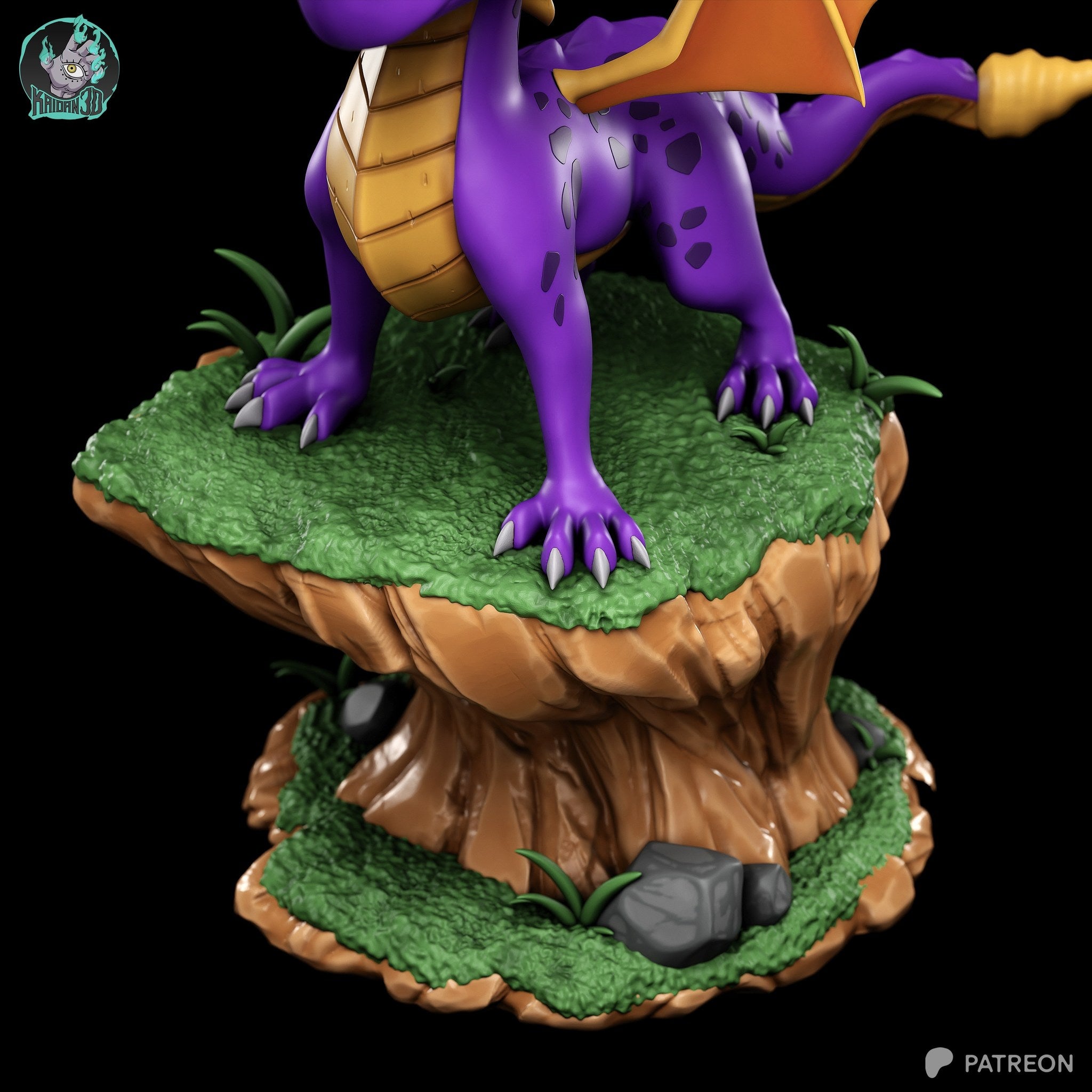 Spyro (Spyro) resin figure by Kaidan 3D — studio render 3