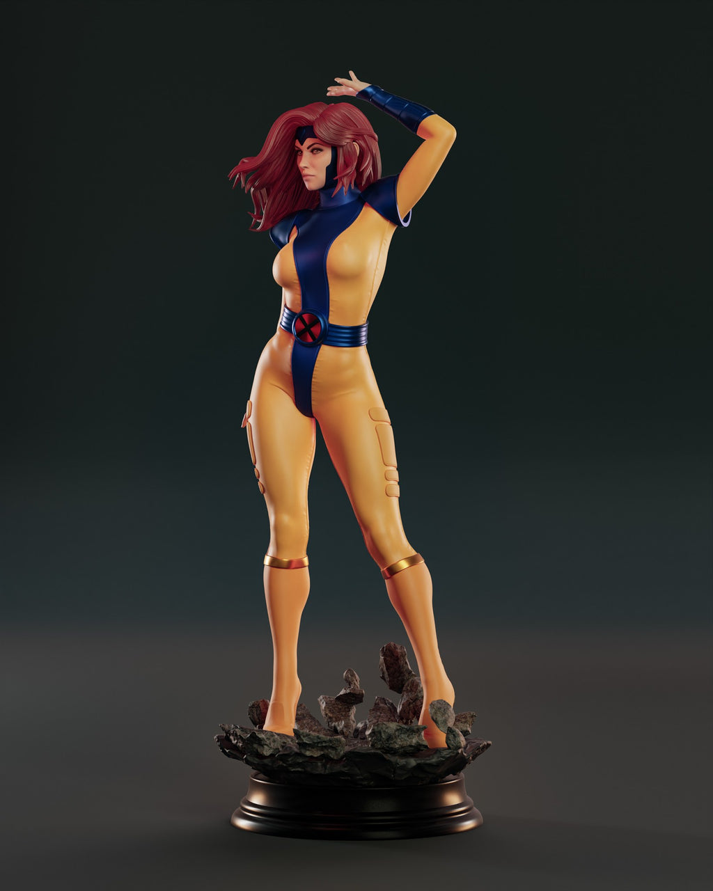 Jean Grey (Marvel) resin figure by Abe3D — studio render 4