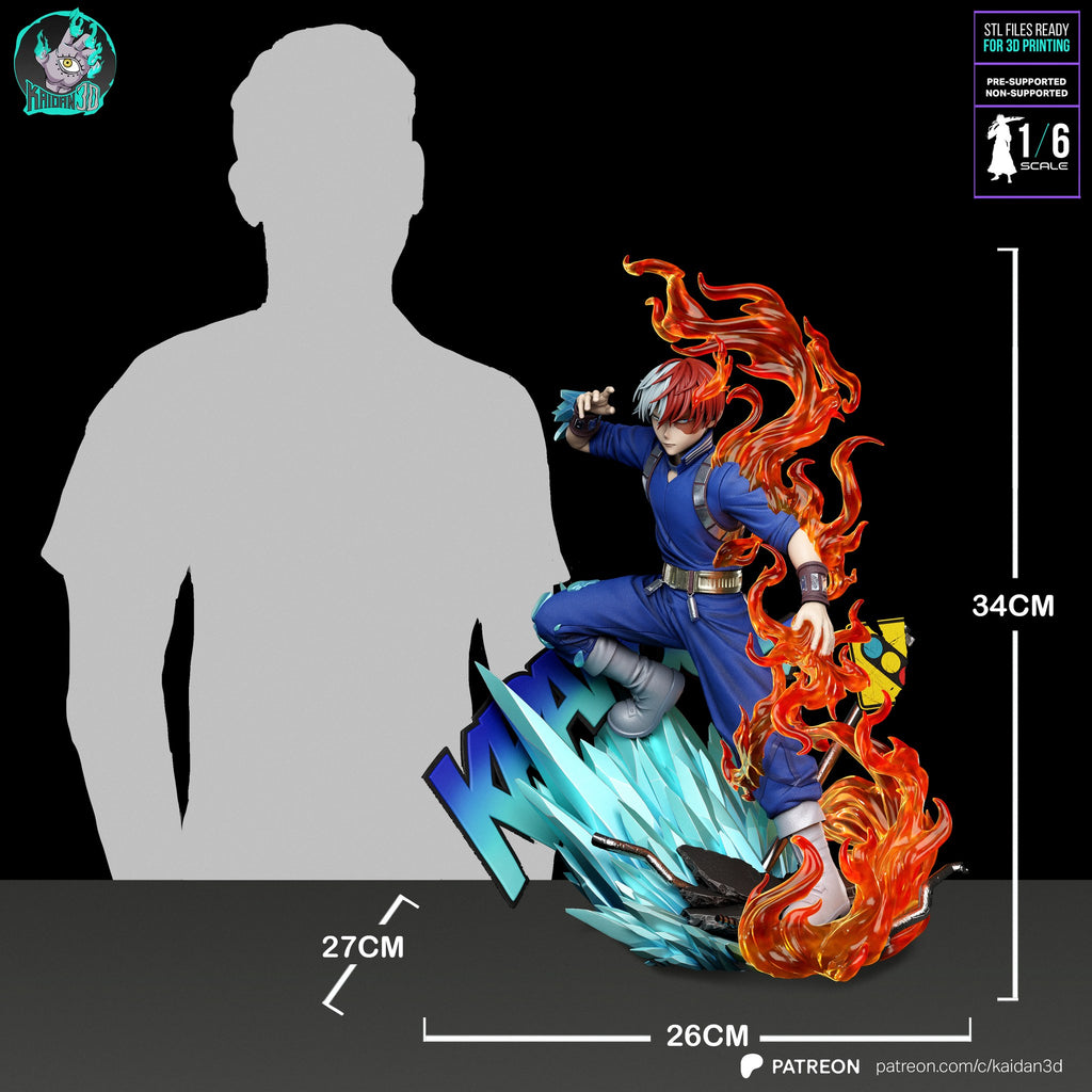 Shoto Todoroki (My Hero Academia) resin figure by Kaidan 3D — studio render 7