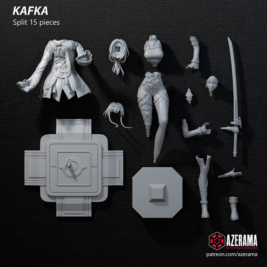 Kafka (Honkai Star Rail) resin figure by Azerama — studio render 4