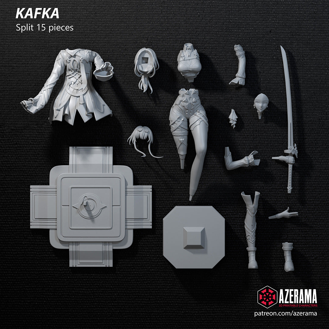 Kafka (Honkai Star Rail) resin figure by Azerama — studio render 4