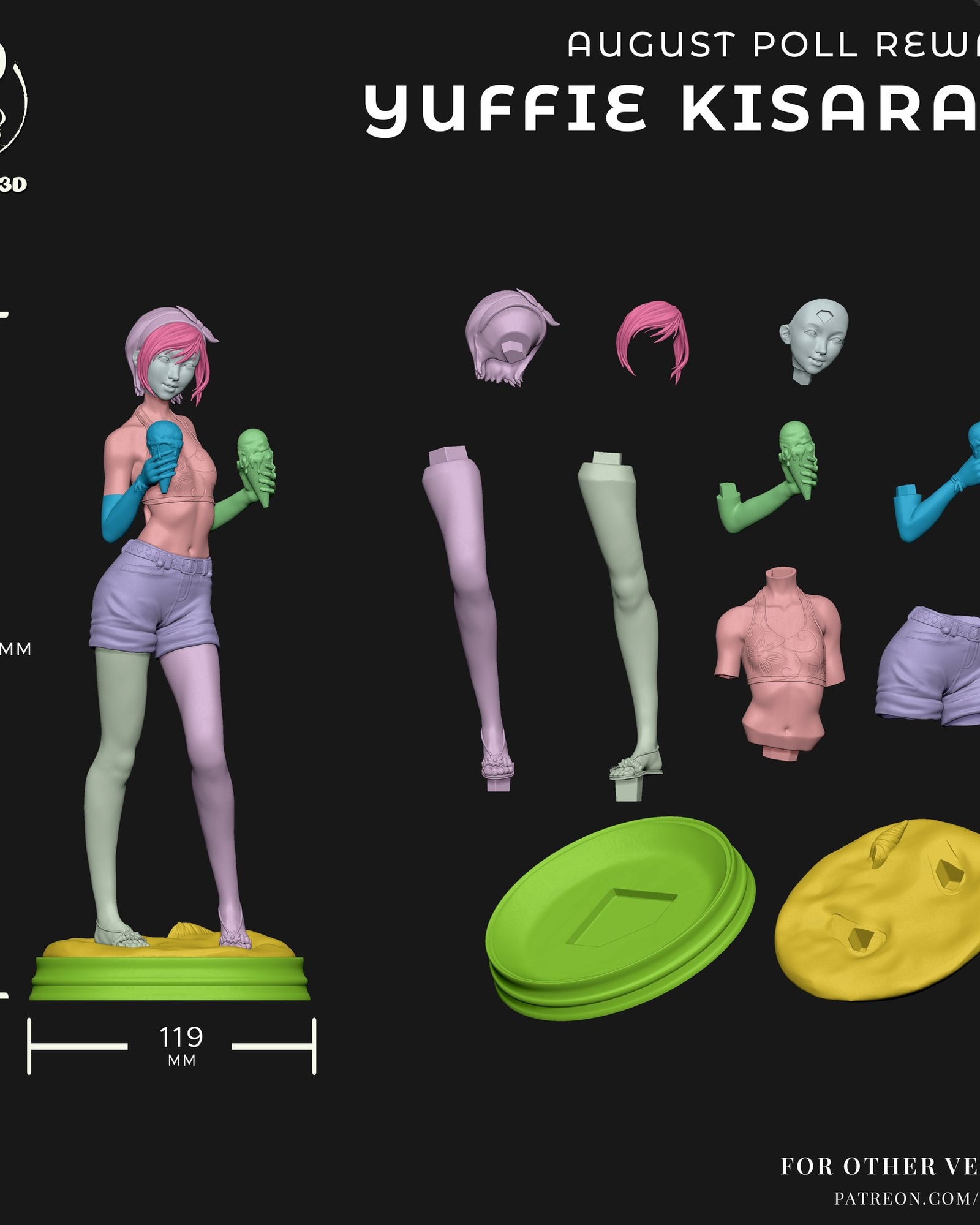 Yuffie Kisaragi (Final Fantasy) resin figure by Nympha — studio render 5