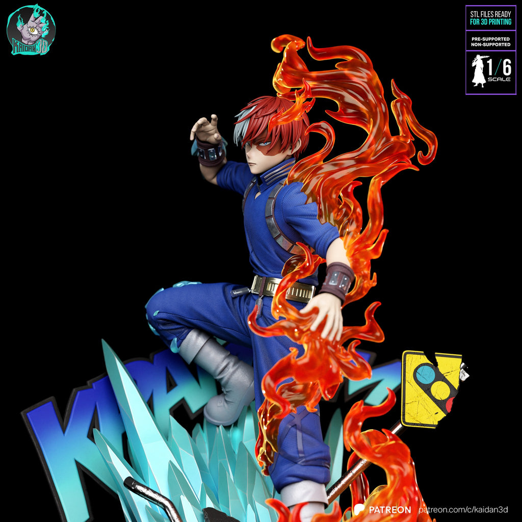 Shoto Todoroki (My Hero Academia) resin figure by Kaidan 3D — studio render 4