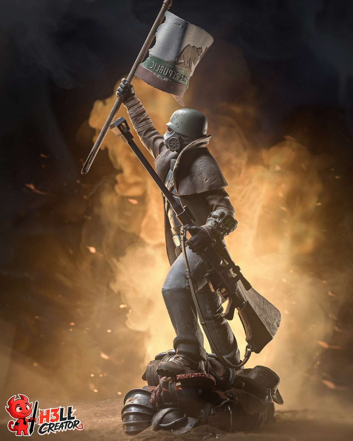 NCR Ranger (Fallout) resin figure by h3LLcreator — studio render 6