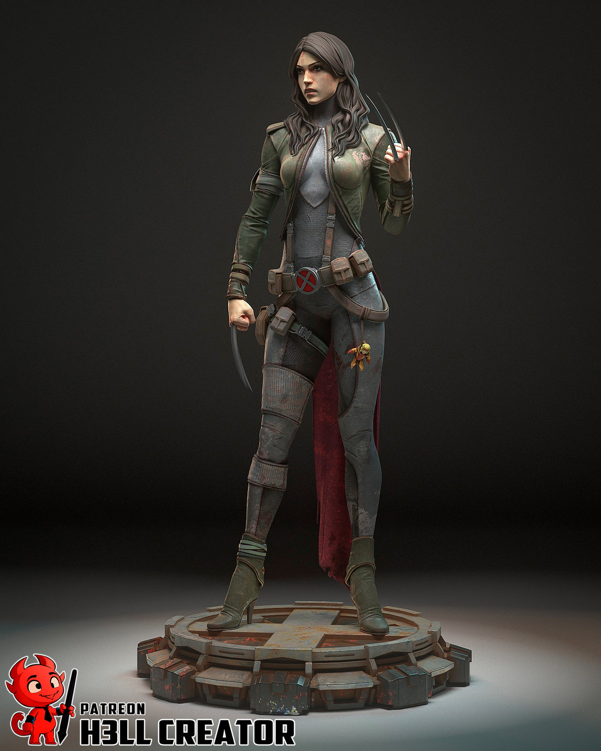 Laura Kinney (Marvel) resin figure by h3LLcreator — studio render 6