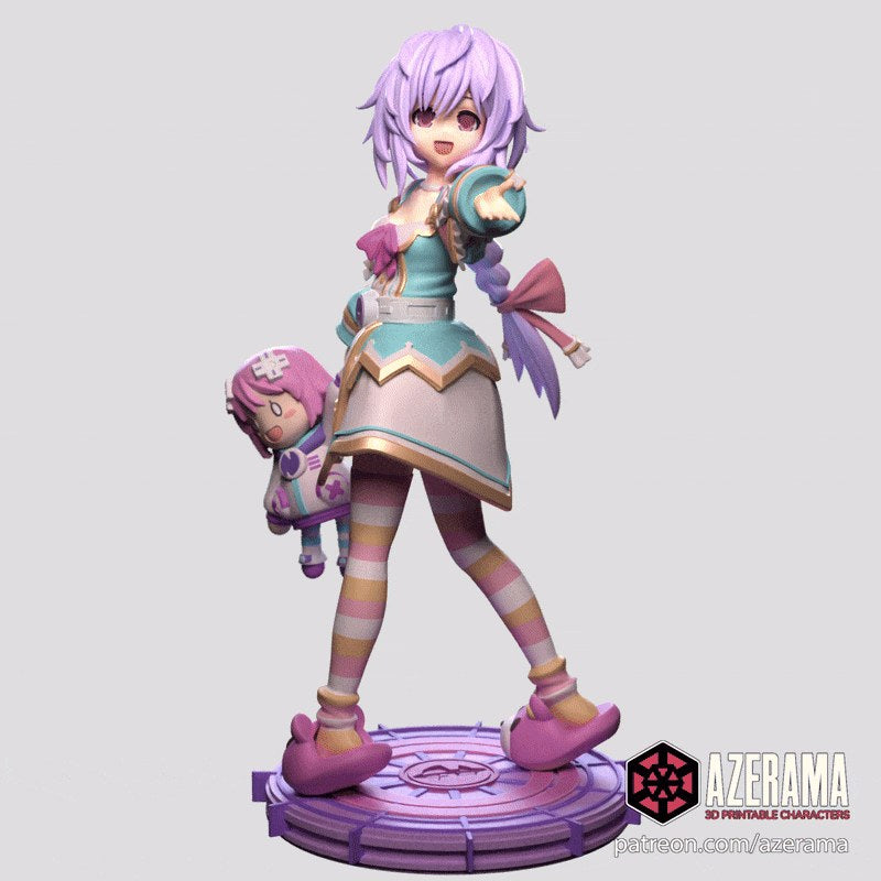 Plutia (Hyperdimension Neptunia) resin figure by Azerama — studio render 3