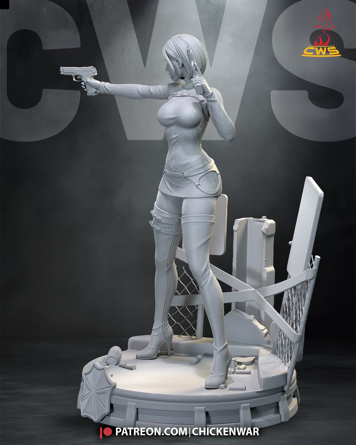 Ada Wong (Resident Evil) resin figure by CW Studio — studio render 9