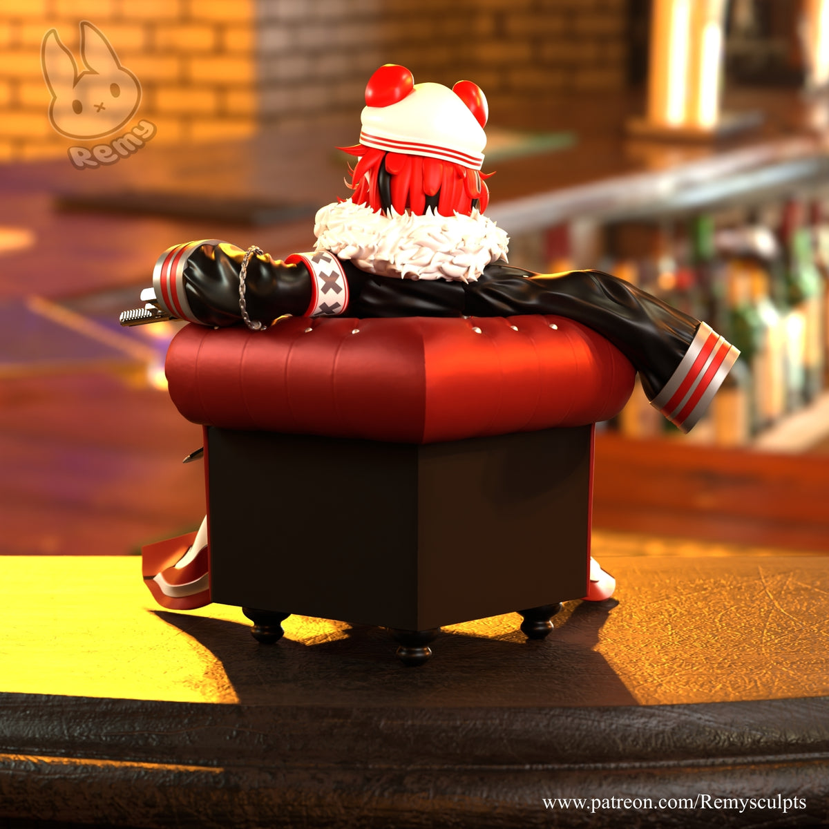 Hakos Baelz (Hololive) resin figure by RemyJF — studio render 6