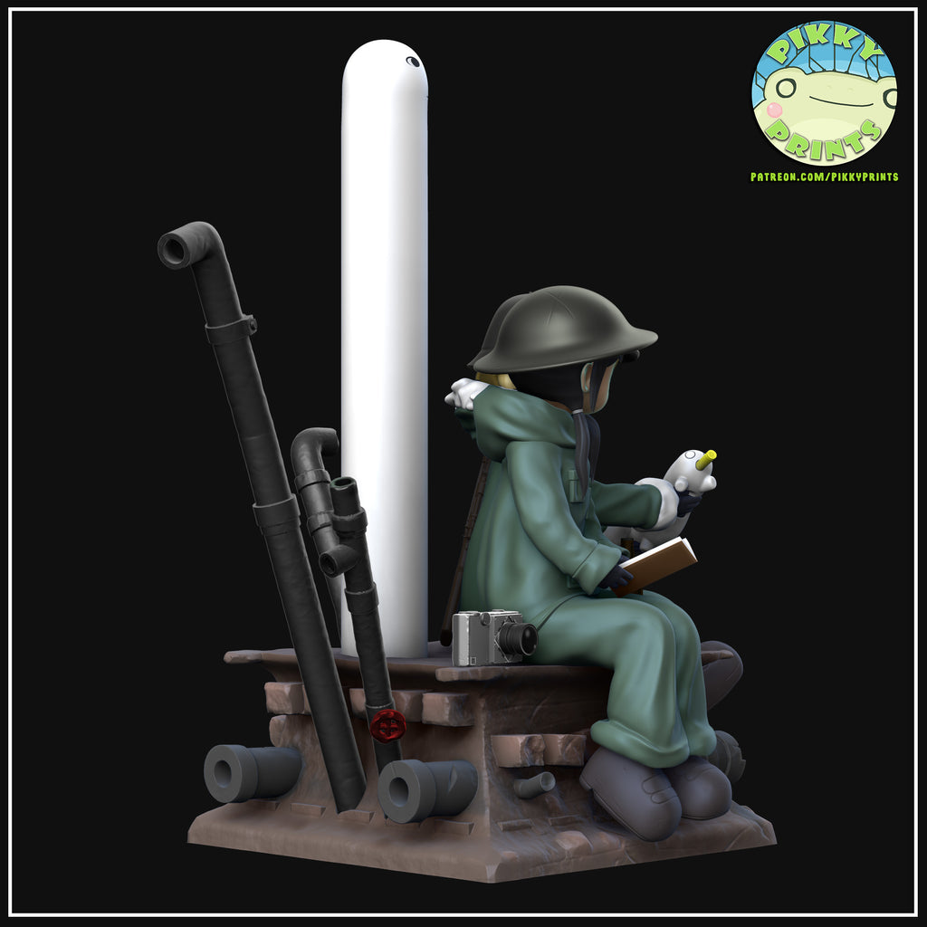 Chito and Yuuri (Girls Last Tour) resin figure by PikkyPrints — studio render 5