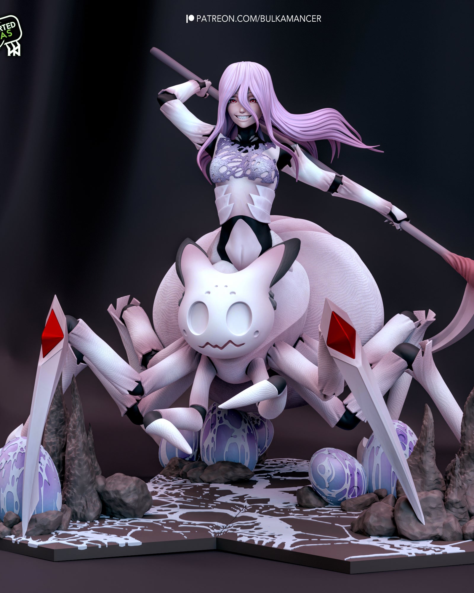 Kumoko and Her Children (So I'm a Spider, So What?) resin figure by Bulkamancer — studio render 4