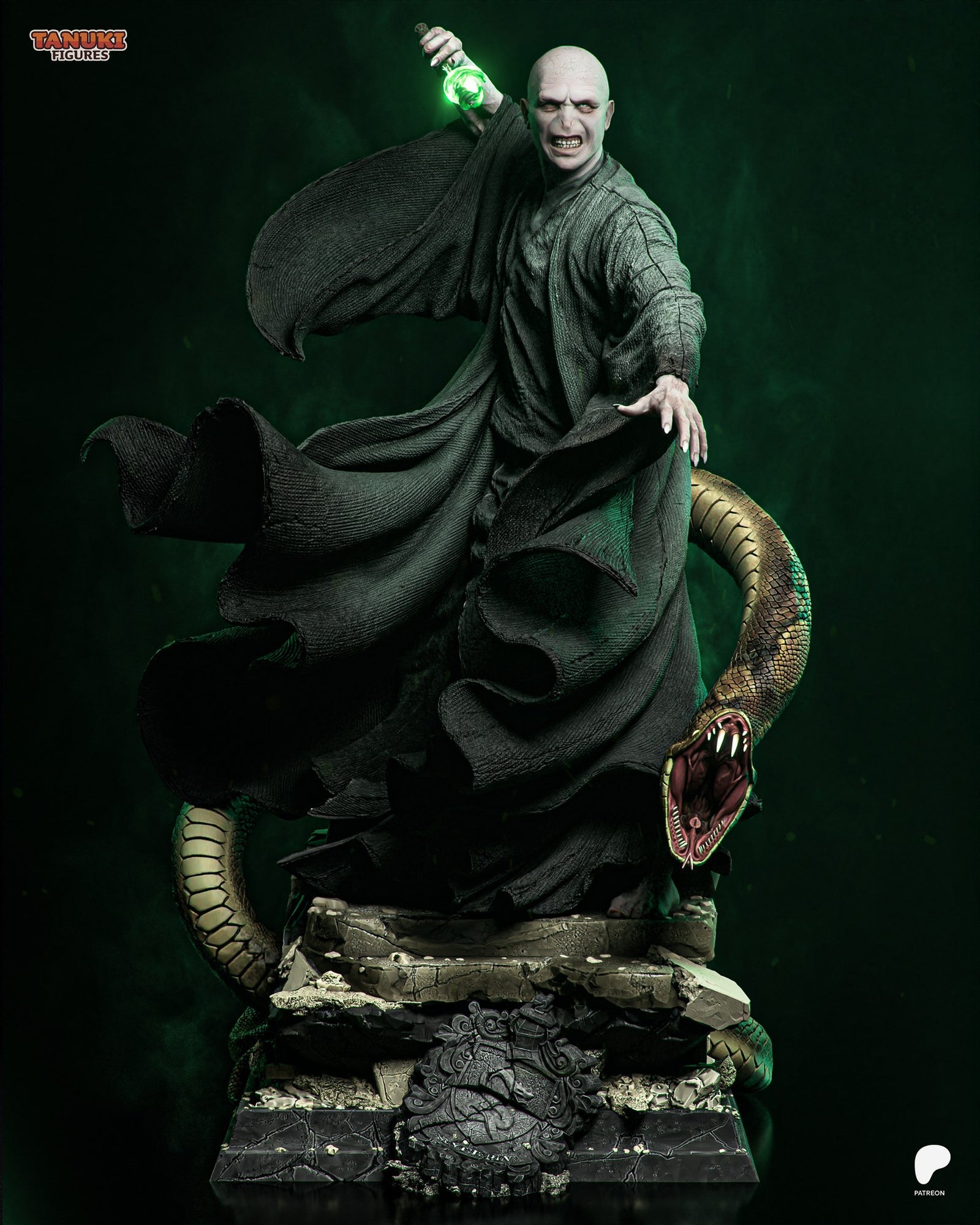 Voldemort (Harry Potter) resin figure by Tanuki Figures — studio render 1