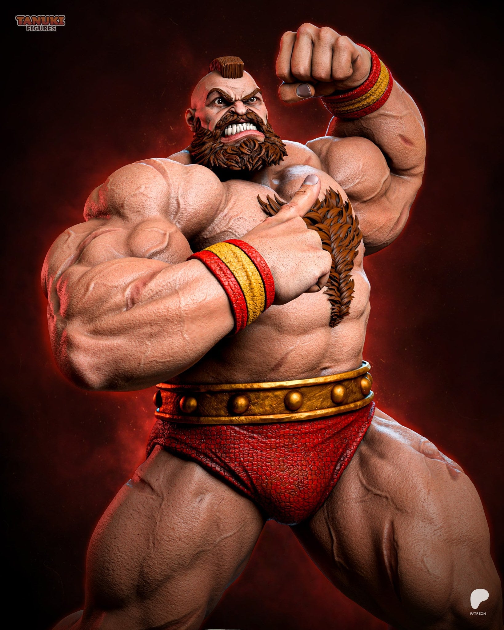 Zangief (Street Fighter) resin figure by Tanuki Figures — studio render 7