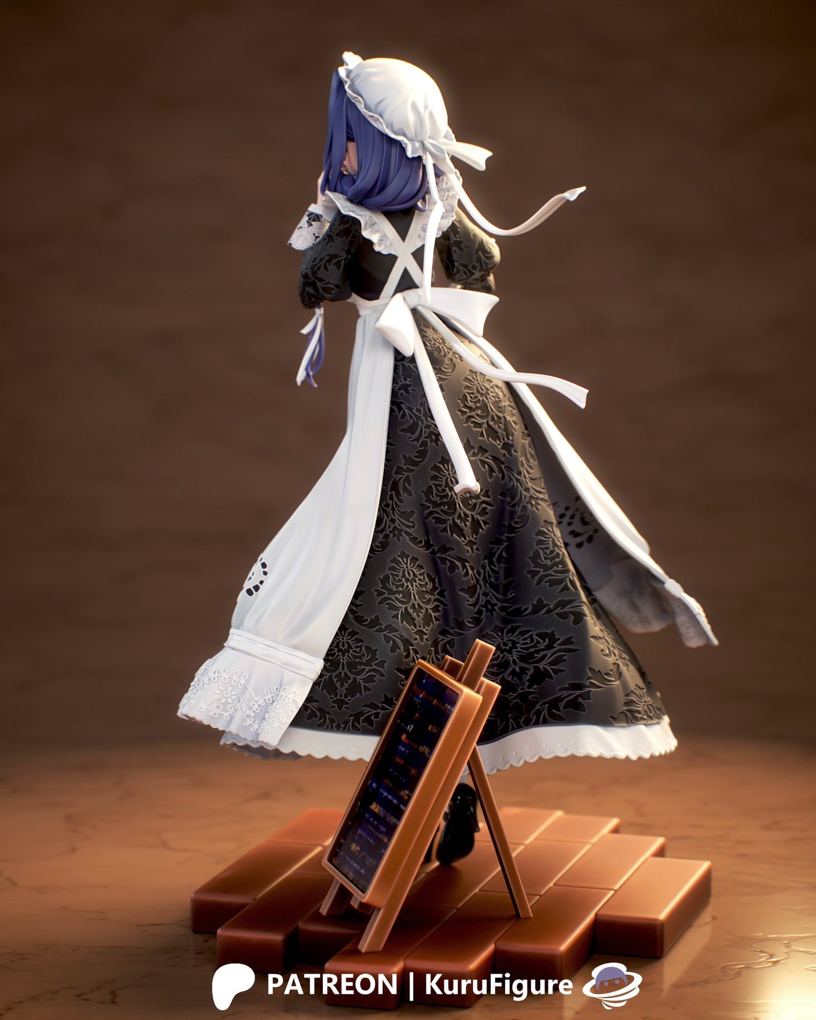 Ouro Kronii (Hololive) resin figure by Kuru Figures — studio render 3