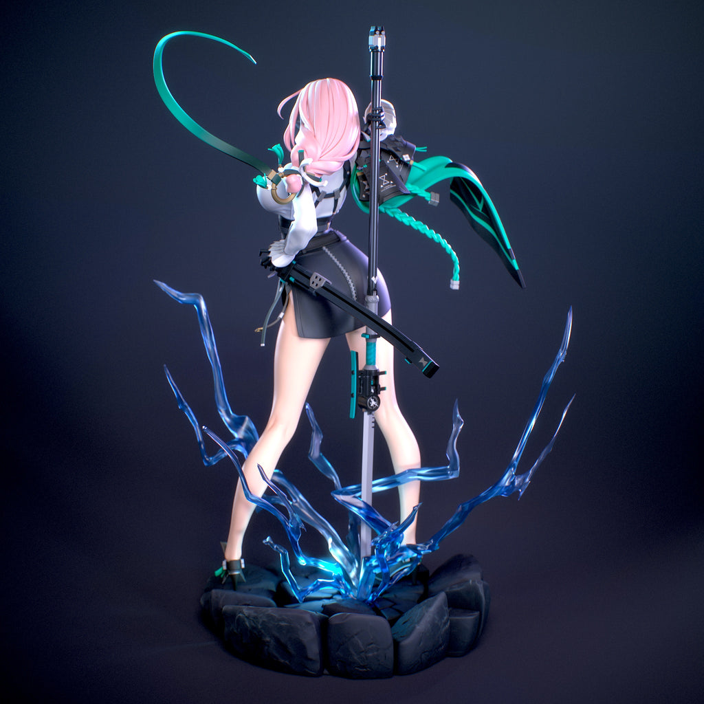 Tsukishiro Yanagi (Zenless Zone Zero) resin figure by Kuru Figures — studio render 5
