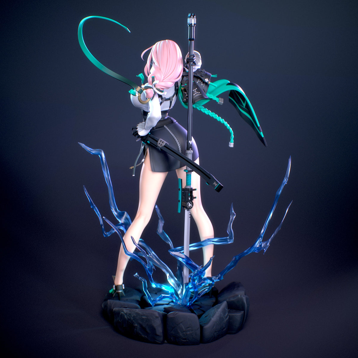 Tsukishiro Yanagi (Zenless Zone Zero) resin figure by Kuru Figures — studio render 5