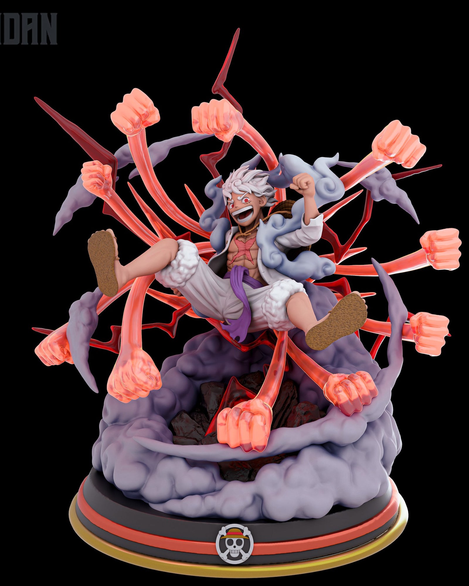 Luffy (One Piece) resin figure by Kaidan 3D — studio render 2
