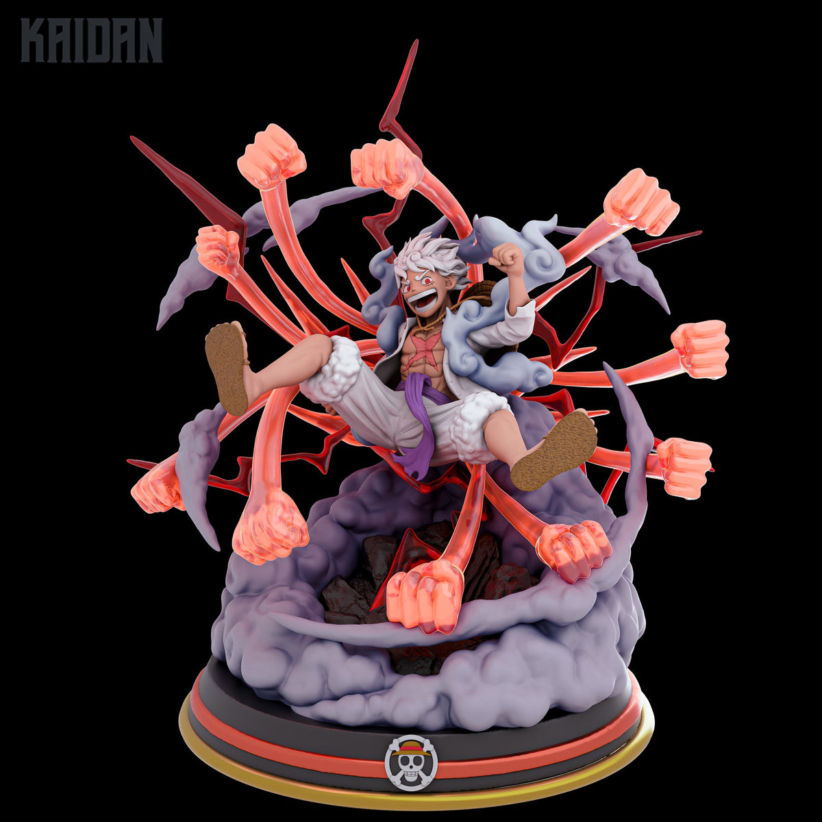 Luffy (One Piece) resin figure by Kaidan 3D — studio render 2