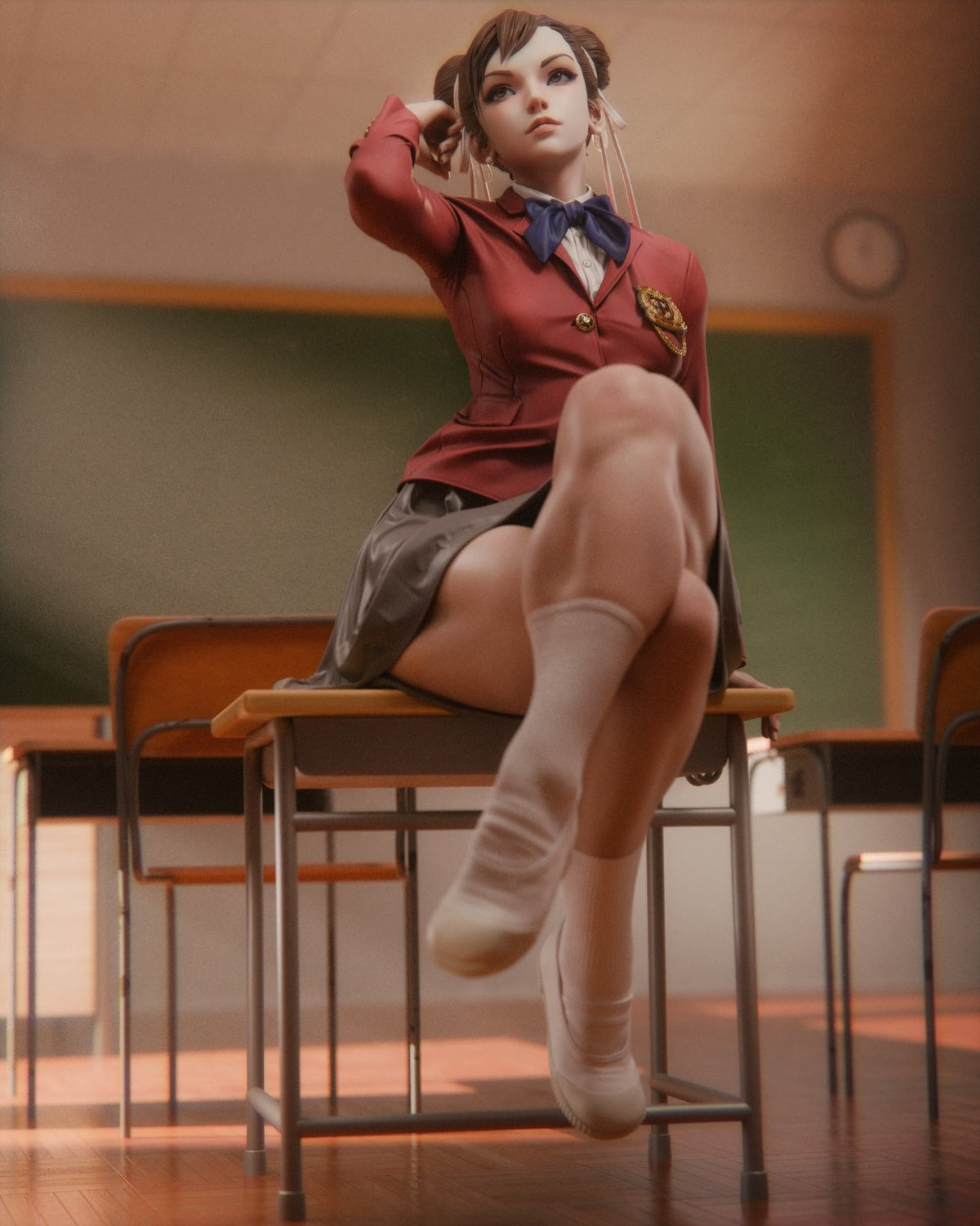 Chun-Li Street Fighter resin figure by CA 3D Studios — studio preview 1