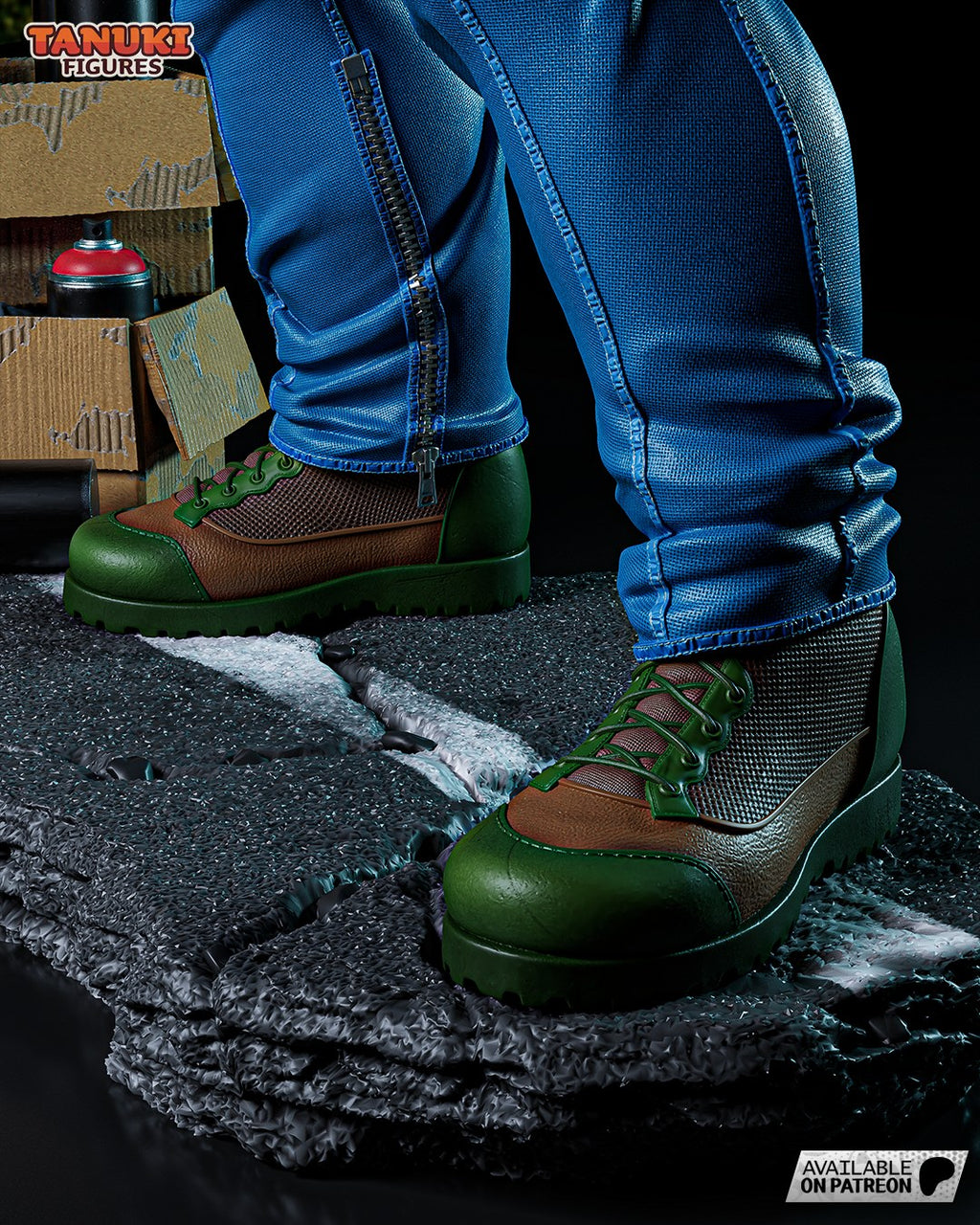 Guile (Street Fighter) resin figure by Tanuki Figures — studio render 5