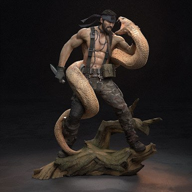 Big Boss (Metal Gear Solid) resin figure by h3LLcreator — studio render 2