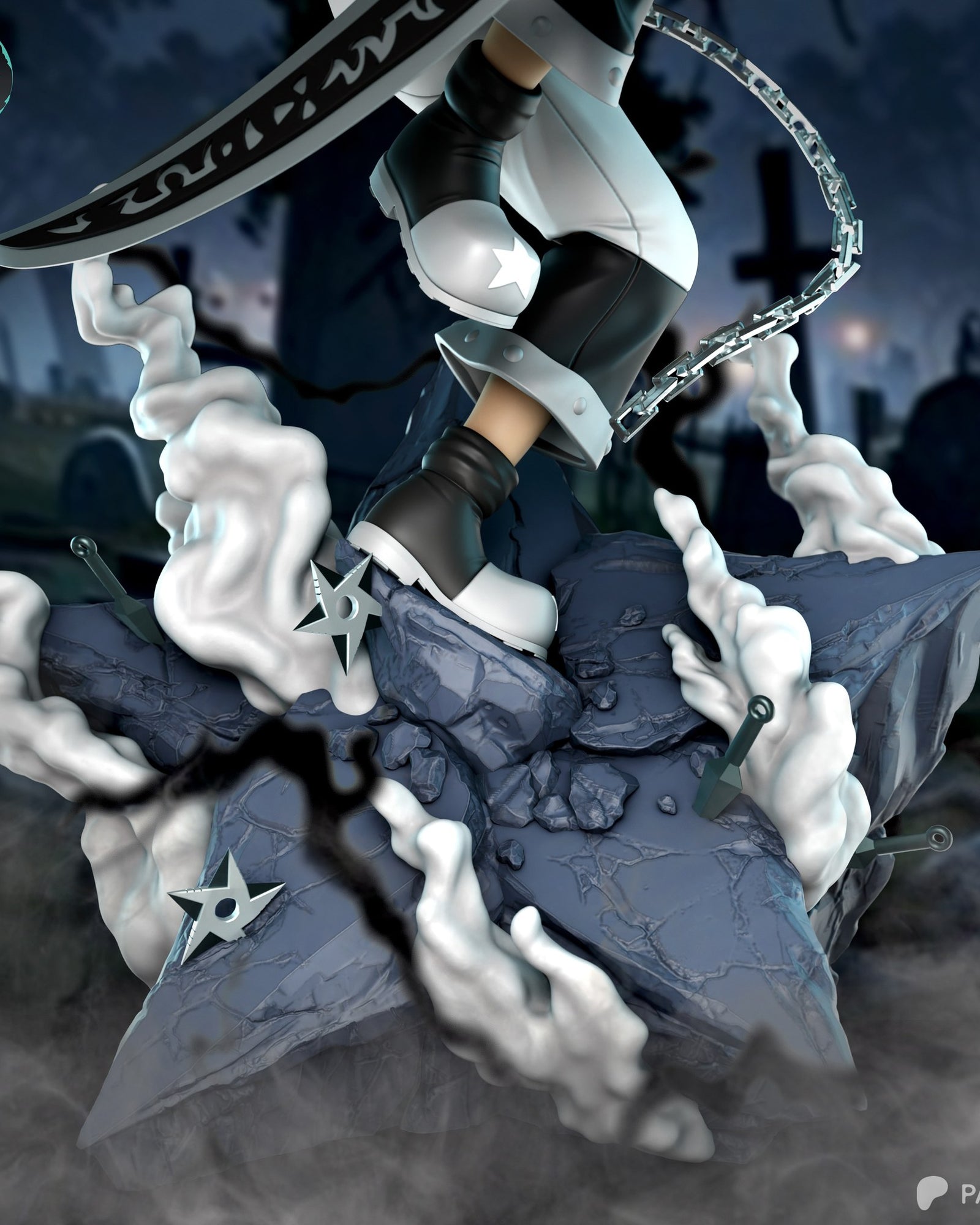 Black Star (Soul Eater) resin figure by Kaidan 3D — studio render 4