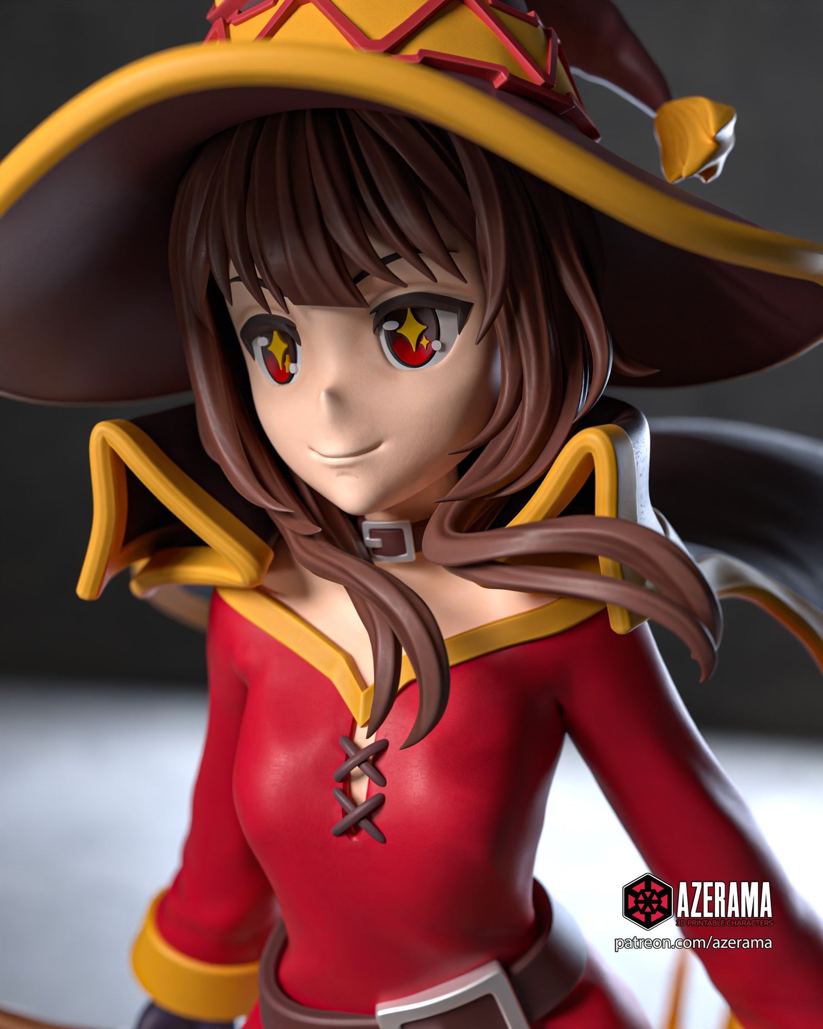 Megumin (KonoSuba) resin figure by Azerama — studio render 3