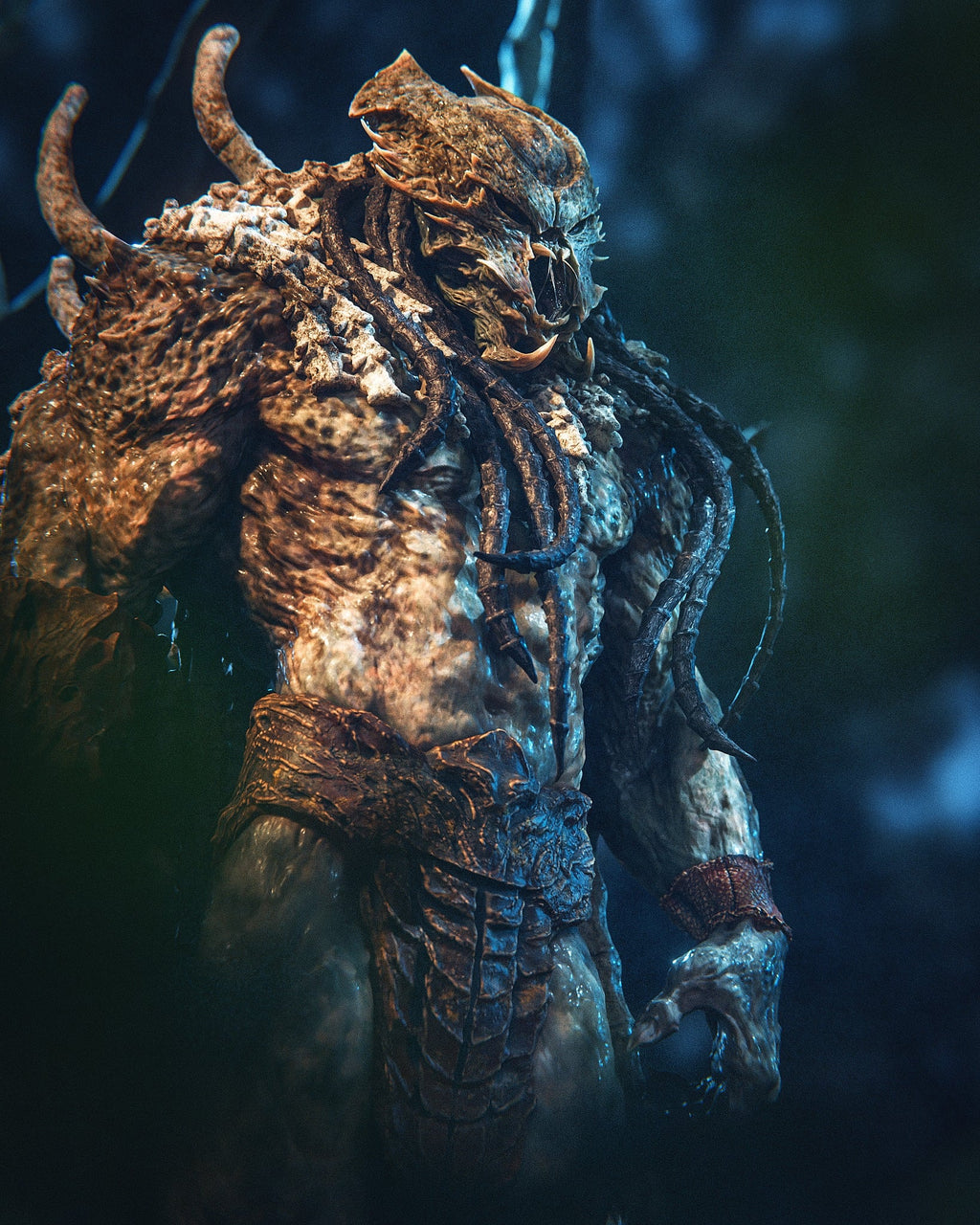 Predator (Predator) resin figure by CA 3D Studios — studio render 3