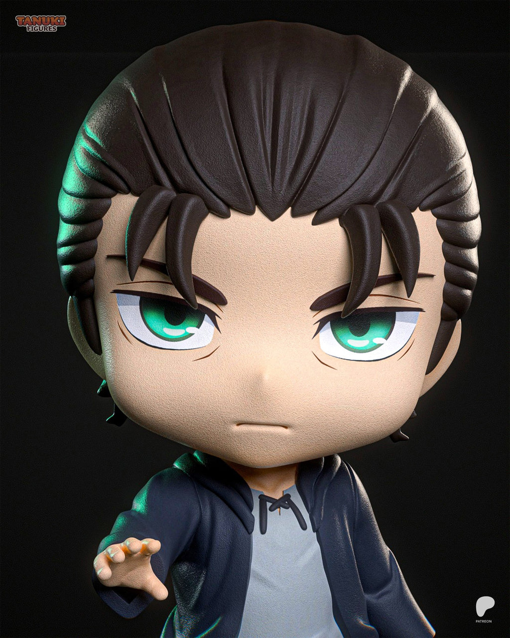 Eren Yeager (Attack on Titan) resin figure by Tanuki Figures — studio render 4