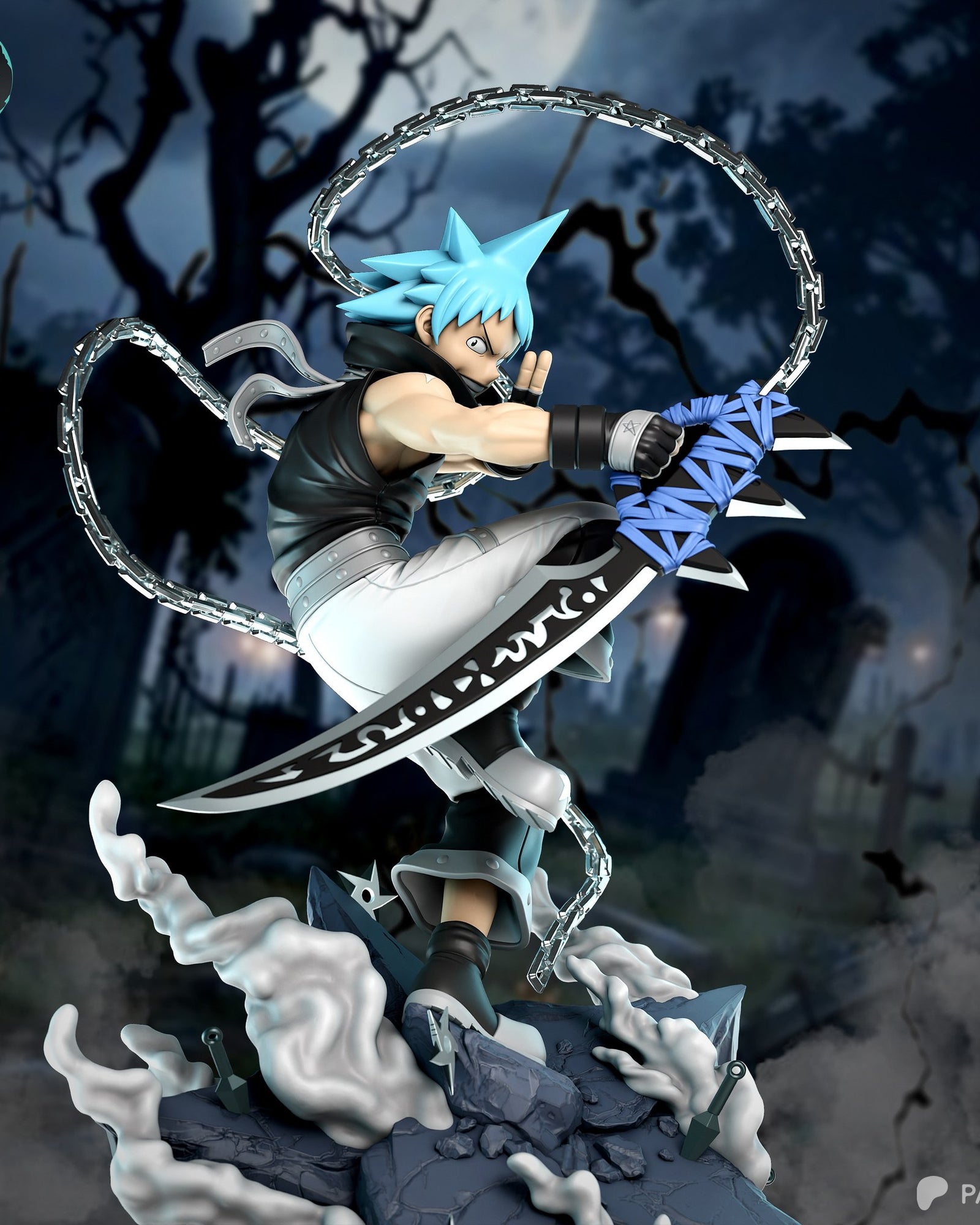 Black Star (Soul Eater) resin figure by Kaidan 3D — studio render 2