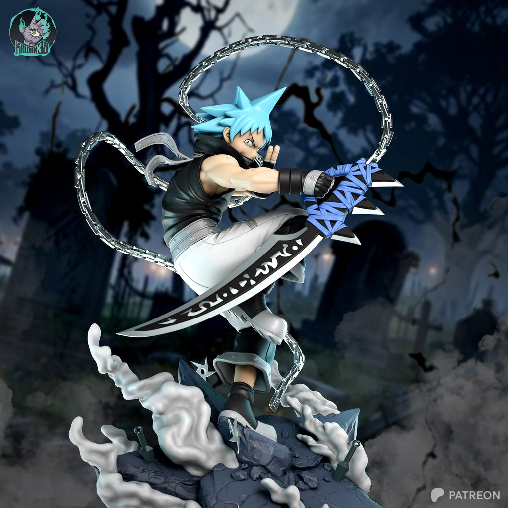 Black Star (Soul Eater) resin figure by Kaidan 3D — studio render 2