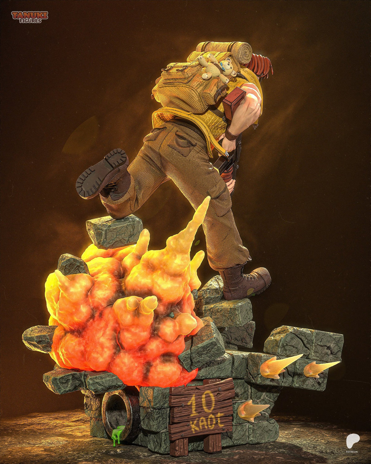Tarma Roving (Metal Slug) resin figure by Tanuki Figures — studio render 3