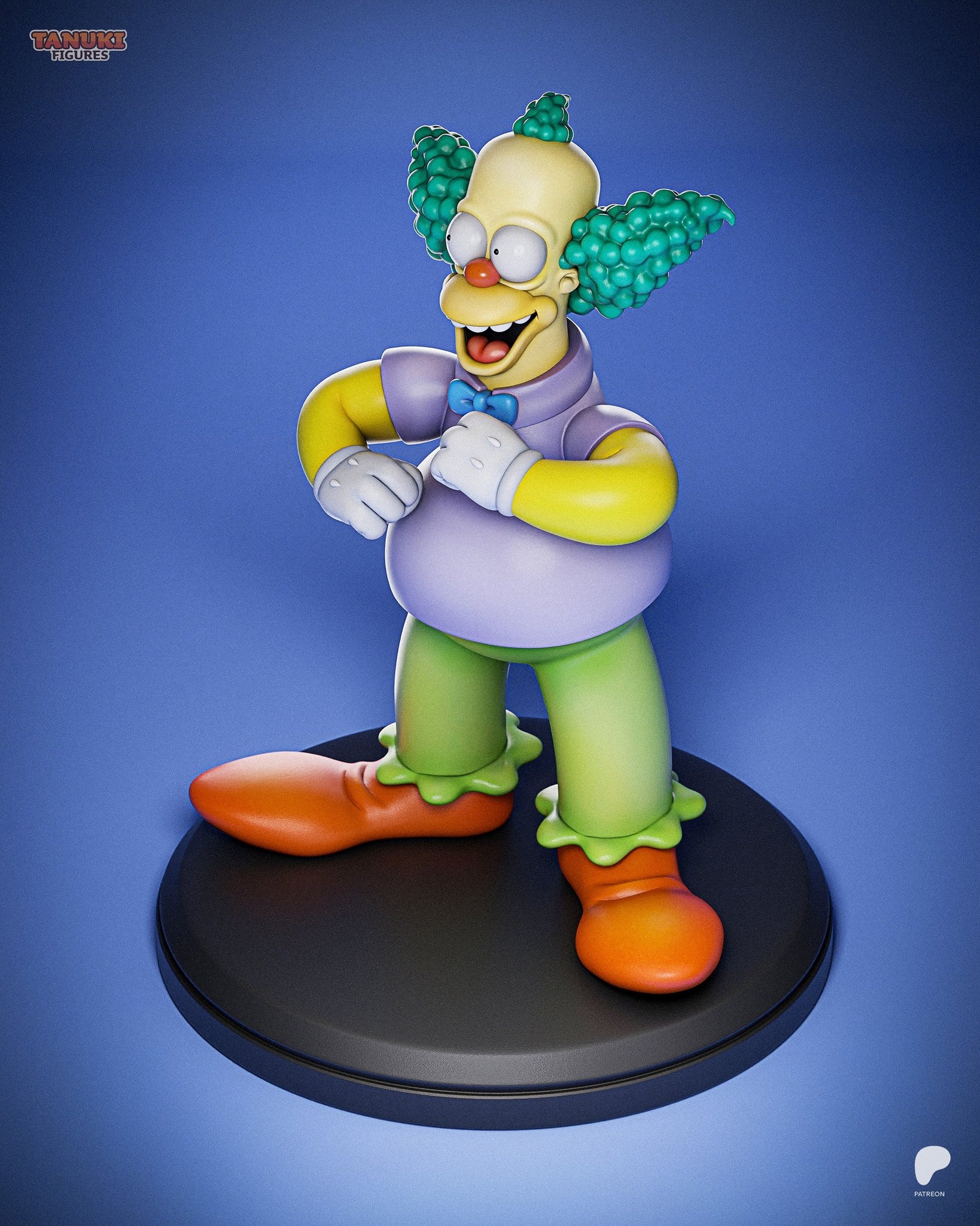 Krusty the Clown (The Simpsons) resin figure by Tanuki Figures — studio render 3