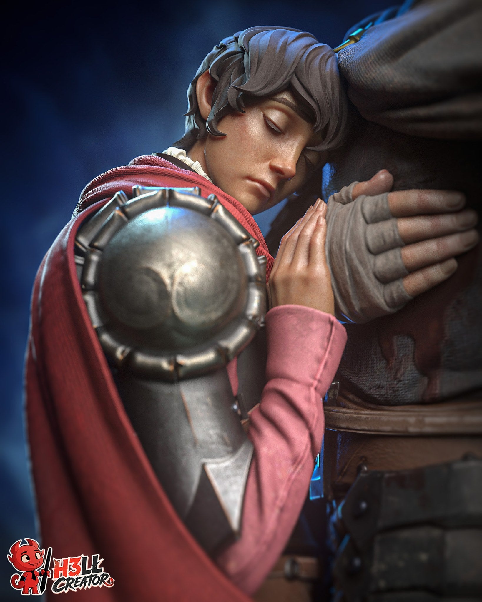 Guts and Casca (Berserk) resin figure by h3LLcreator — studio render 7