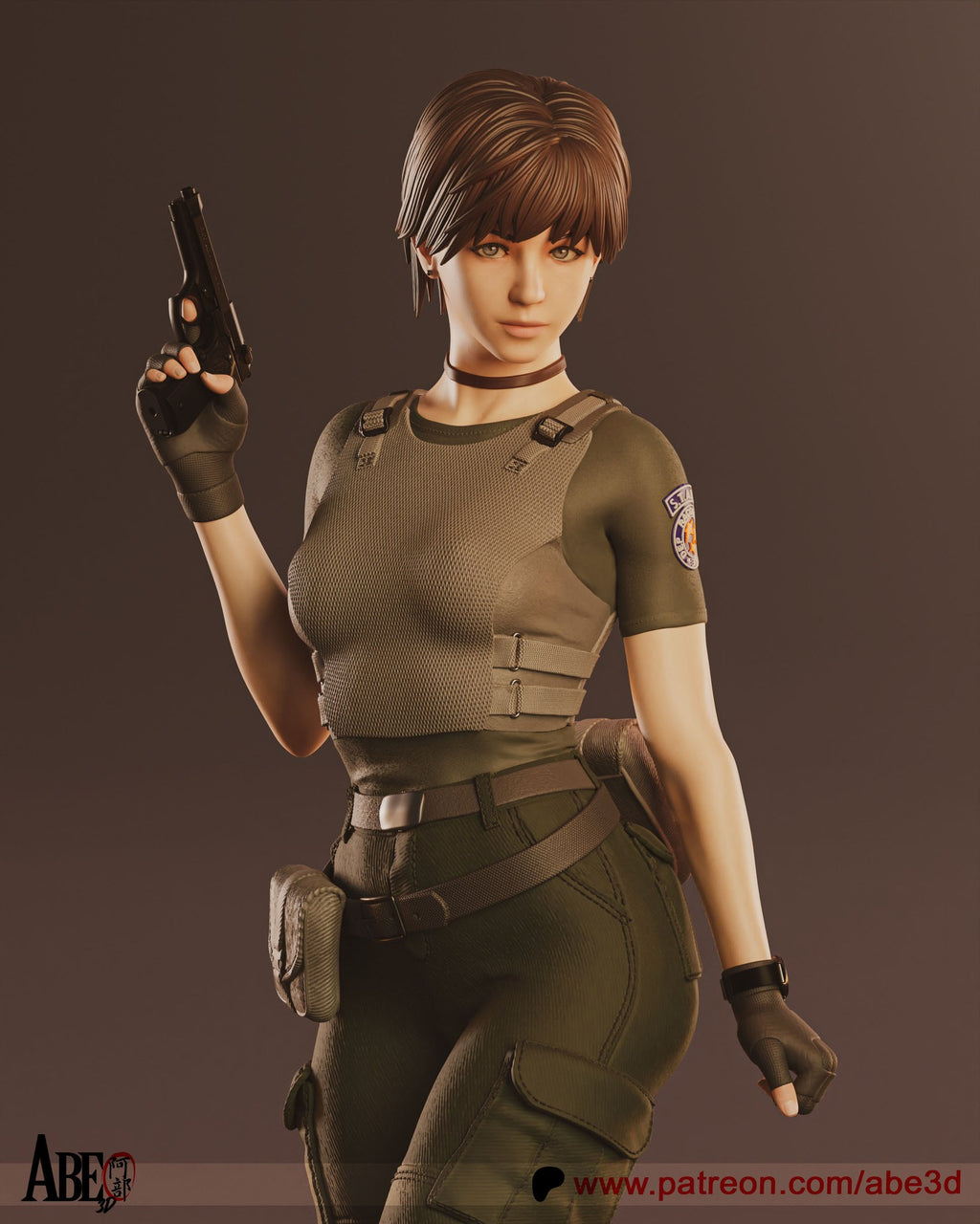 Rebecca Chambers (Resident Evil) resin figure by Abe3D — studio render 8