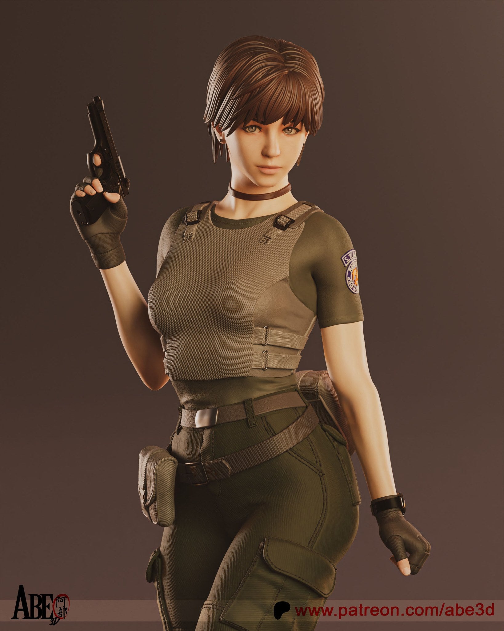 Rebecca Chambers (Resident Evil) resin figure by Abe3D — studio render 8