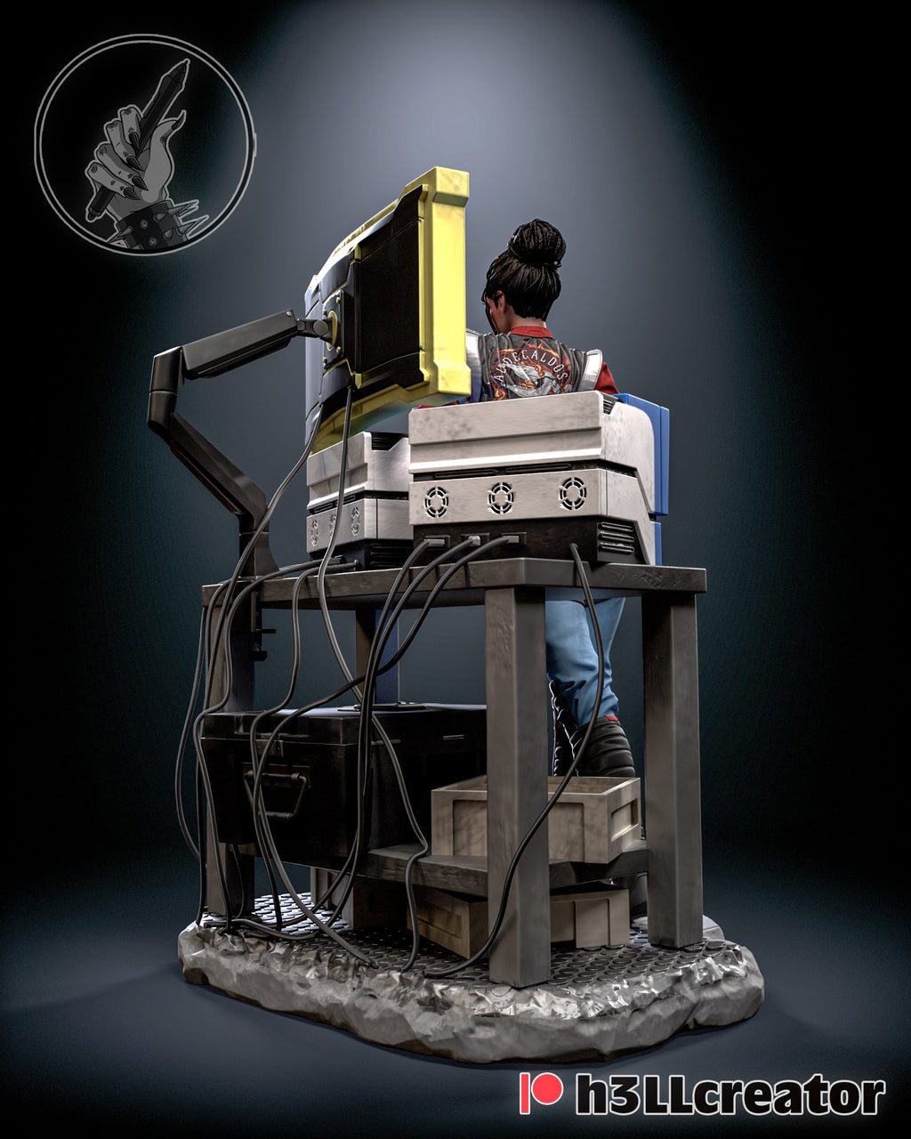 Panam Palmer (Cyberpunk 2077) resin figure by h3LLcreator — studio render 6
