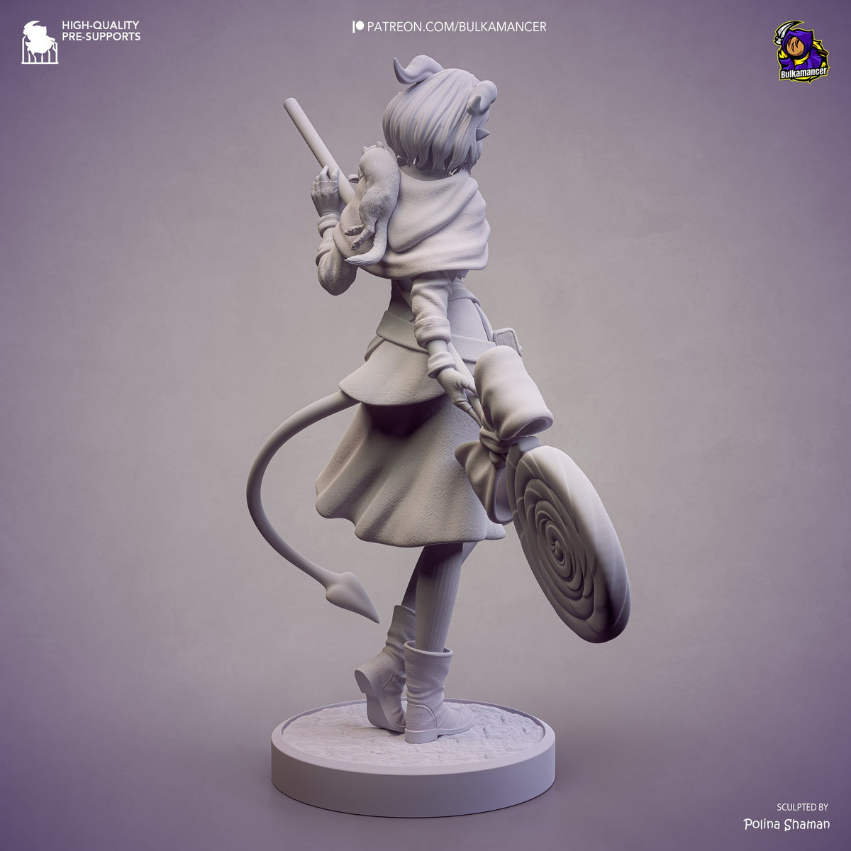 Jester Lavorre (Critical Role) resin figure by Bulkamancer — studio render 12