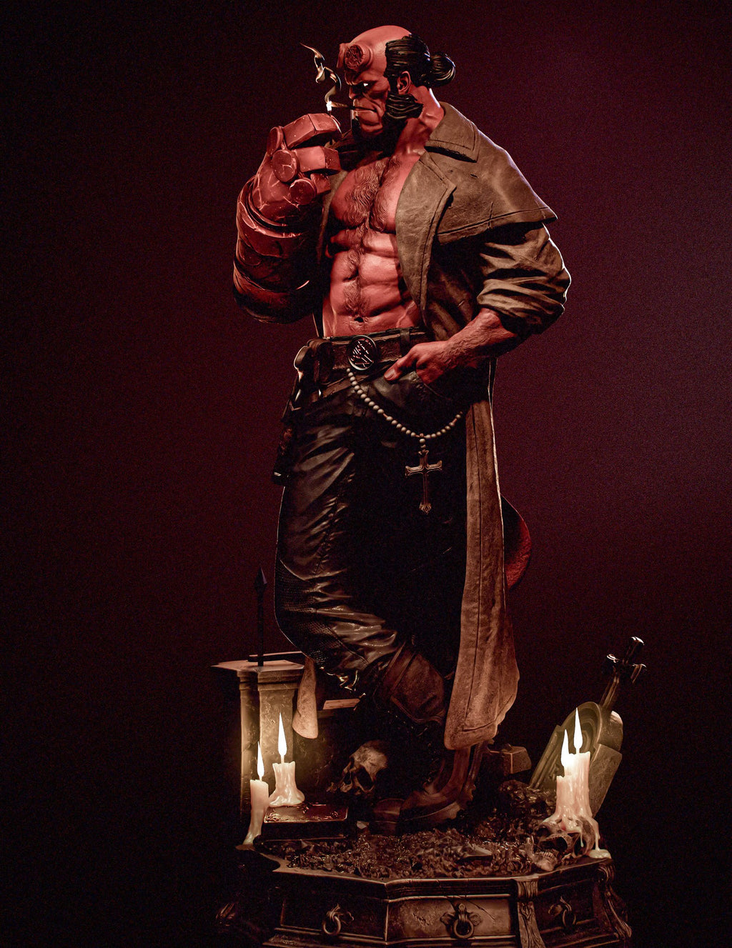 Hellboy resin figure by CA 3D Studios — studio preview 5