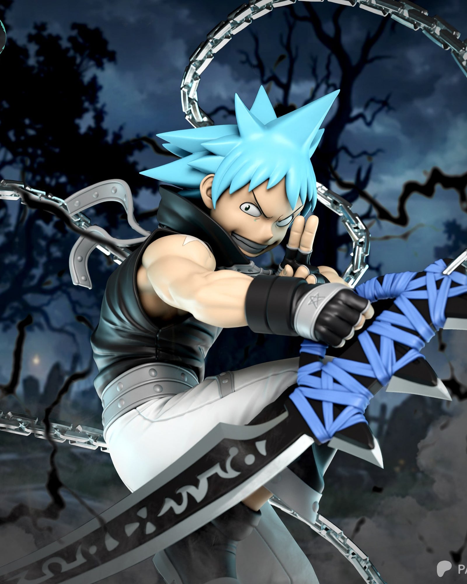 Black Star (Soul Eater) resin figure by Kaidan 3D — studio render 1