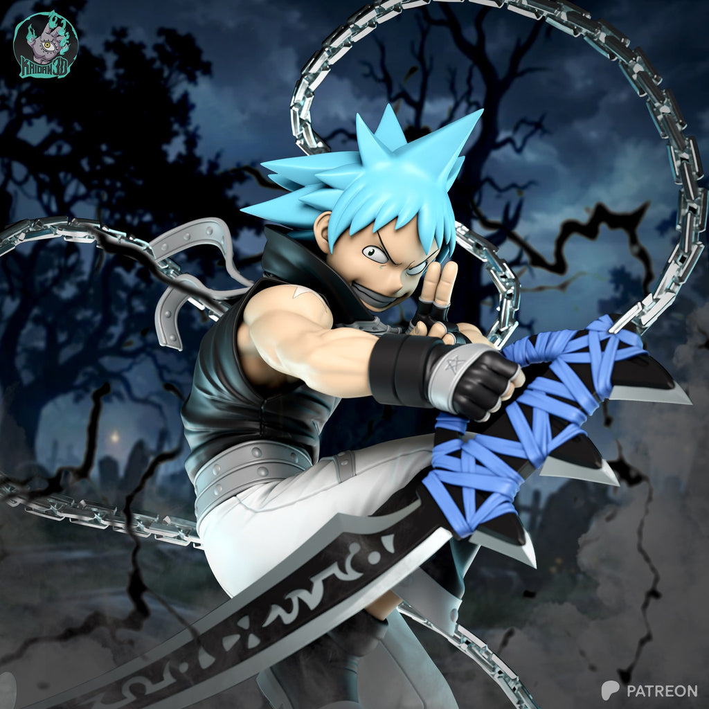 Black Star (Soul Eater) resin figure by Kaidan 3D — studio render 1