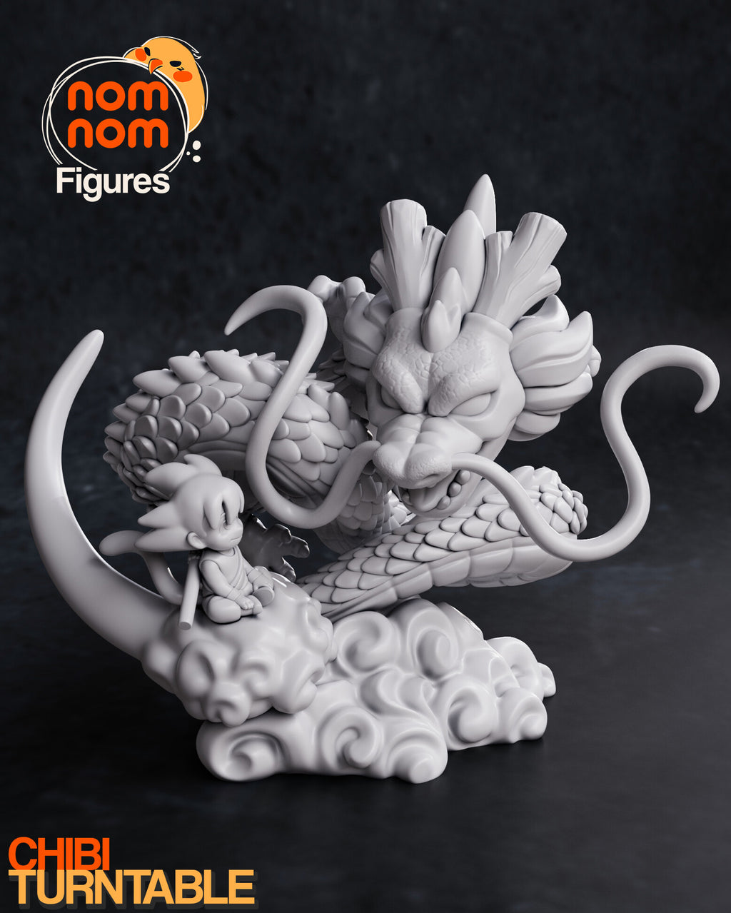 Shenron and Goku — studio render 5