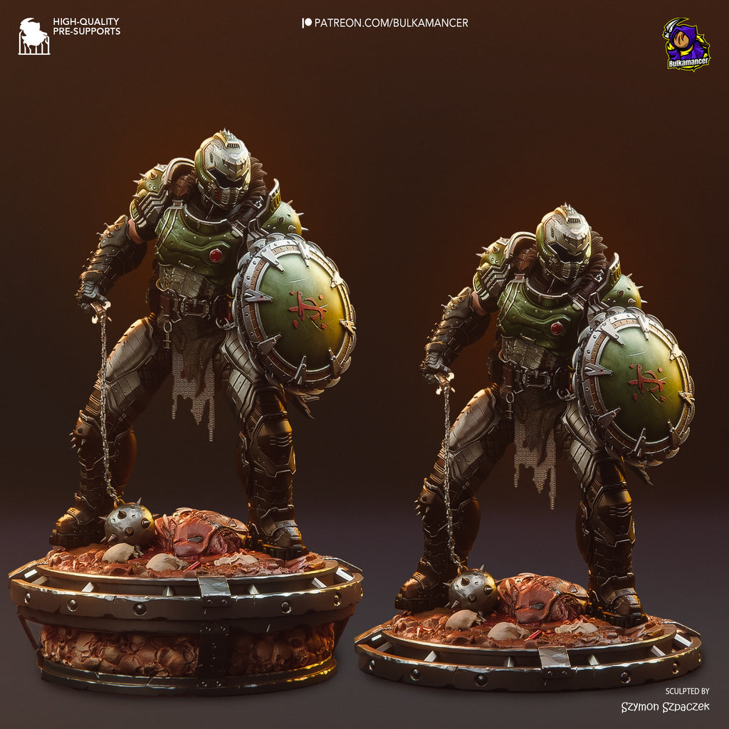 Doom Slayer (Doom) resin figure by Bulkamancer — studio render 2