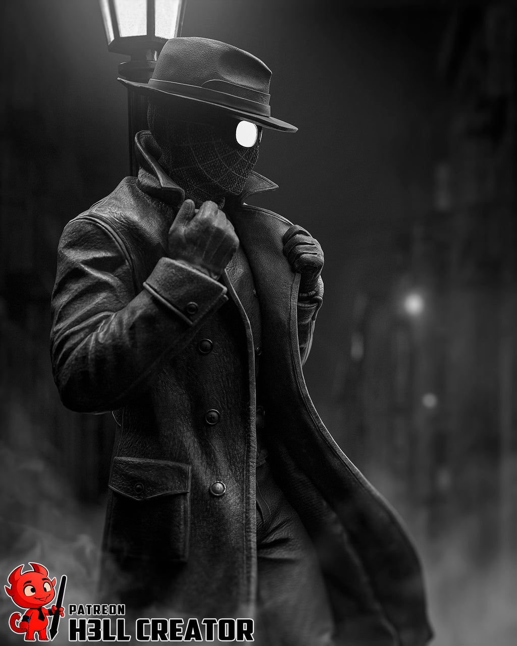 Spider-Man Noir (Marvel) resin figure by h3LLcreator — studio render 5