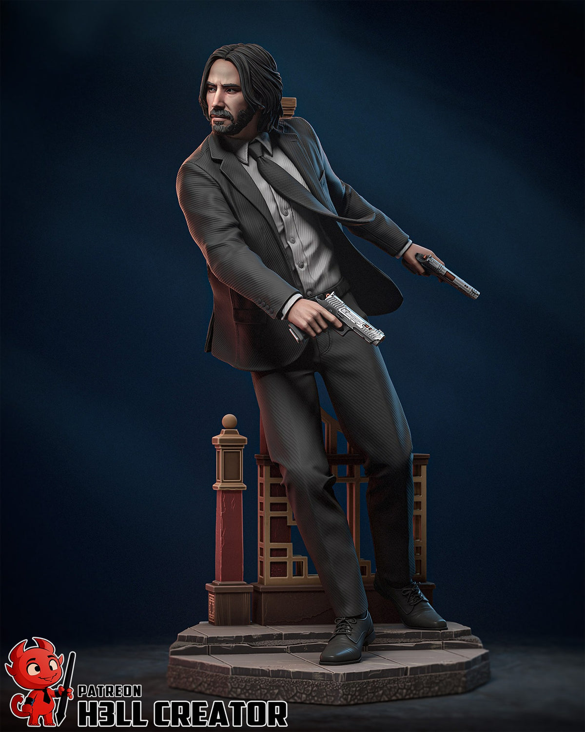 John Wick (John Wick) resin figure by h3LLcreator — studio render 4