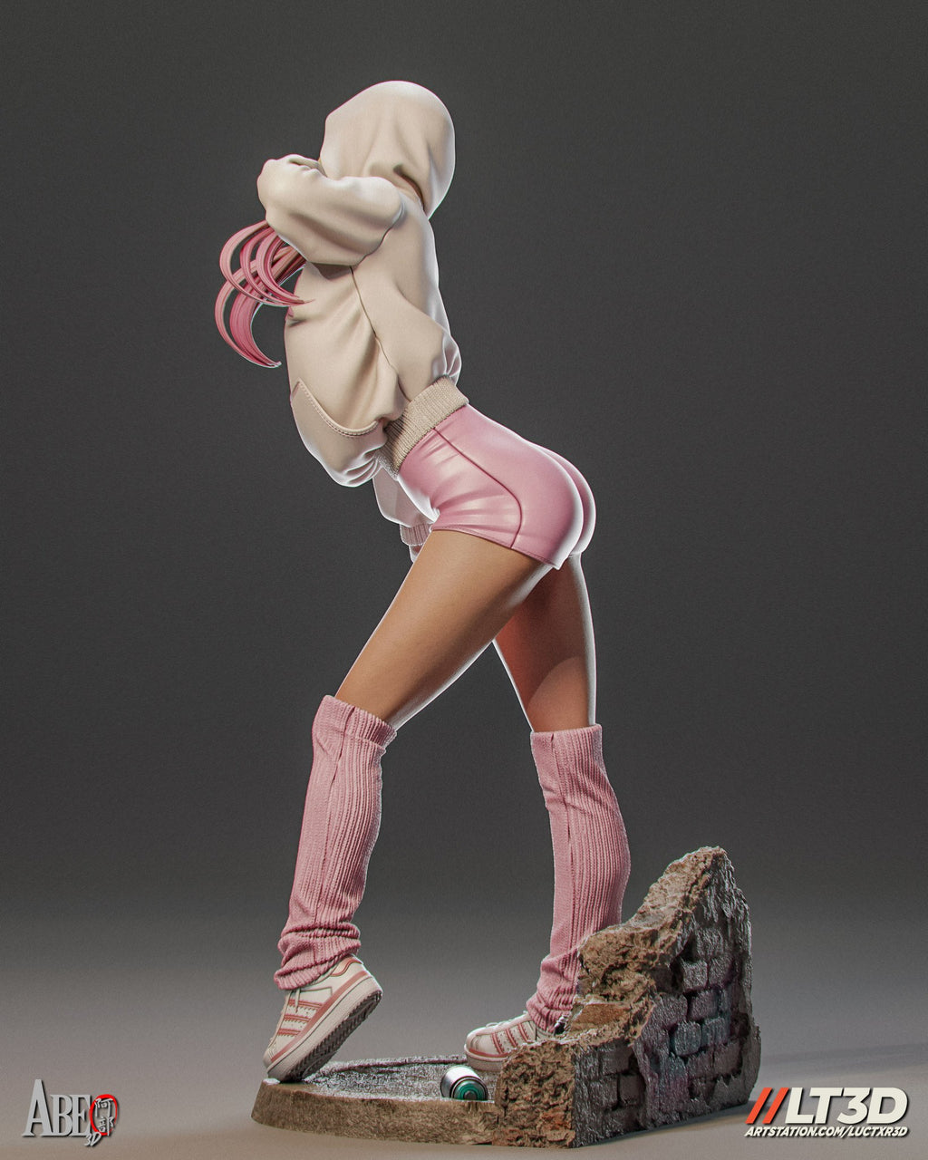 Gwen Stacy (Marvel) resin figure by Abe3D — studio render 3