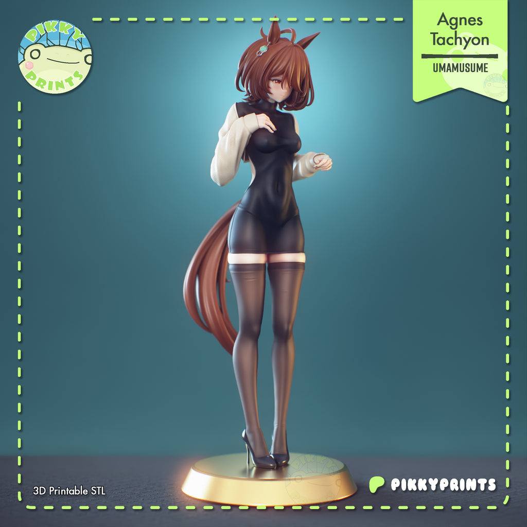 Agnes Tachyon (Umamusume) resin figure by PikkyPrints — studio render 2