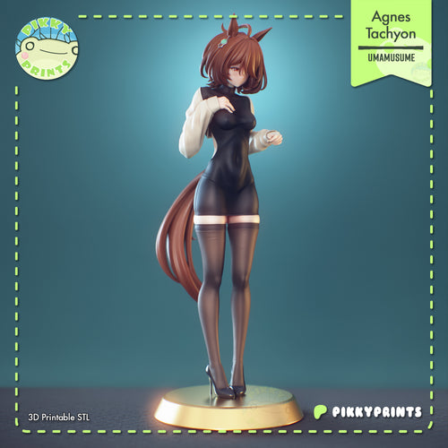 Agnes Tachyon (Umamusume) resin figure by PikkyPrints — studio render 2
