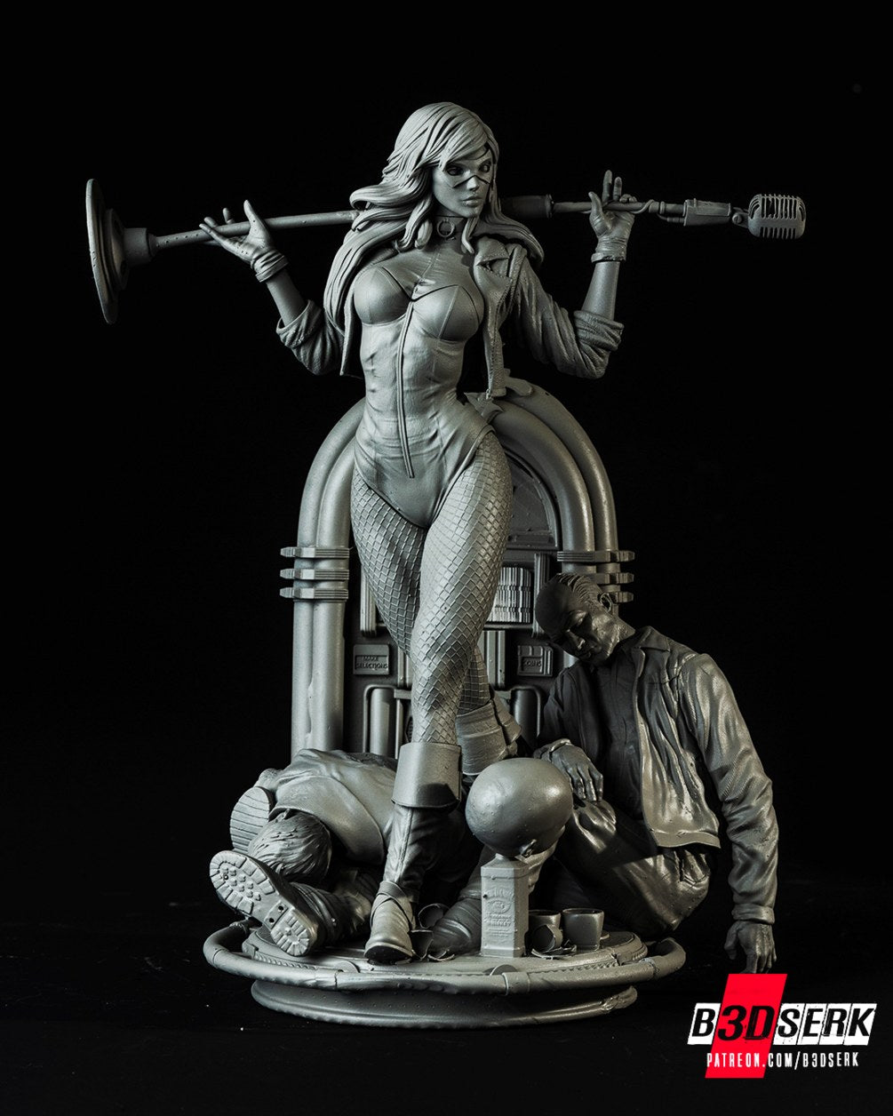 Black Canary (DC) resin figure by B3DSERK — studio render 2
