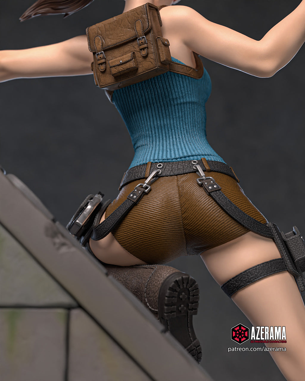 Lara Croft (Tomb Raider) resin figure by Azerama — studio render 4