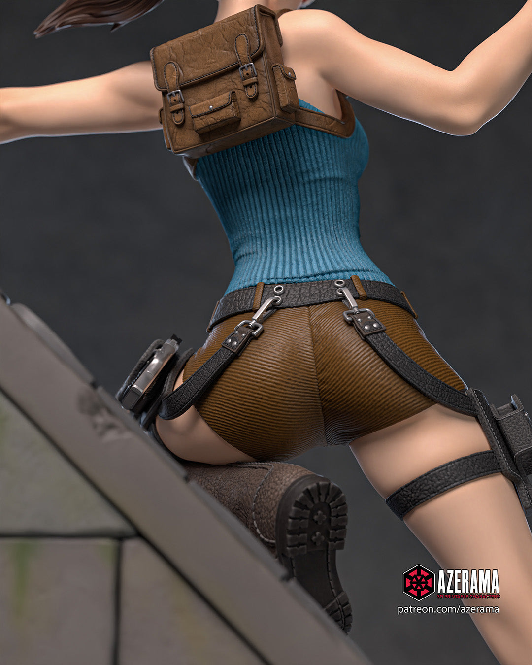 Lara Croft (Tomb Raider) resin figure by Azerama — studio render 4